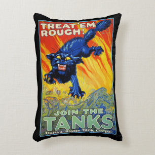 Coussins Décoratifs Recrutement Militaire Vintage de Guerre avec un Ch