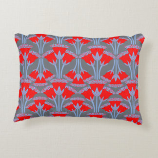 Coussins Décoratifs Red Bellflower Accent Pillow | One Owl Artist