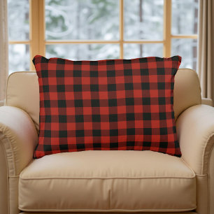 Coussins Décoratifs Red Buffalo Plaid Rustique Motif pour masculine