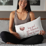 Coussins Décoratifs Red Hey Girl Vous Méritez Un Verre De Vin Citation<br><div class="desc">Red Hey Girl Vous Méritez Un Verre De Vin Citation</div>