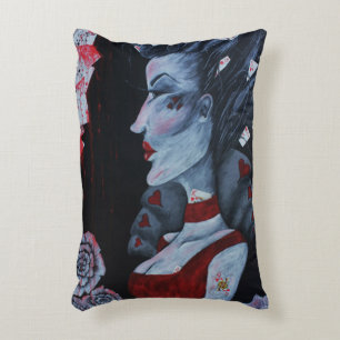 Coussins Décoratifs Red Queen Hearts Alice au pays des merveilles Art 