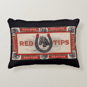 Coussins Décoratifs Red Tips étiquette à cigares imprimer