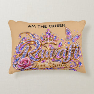Coussins Décoratifs Reine de cristal Élégance florale rose