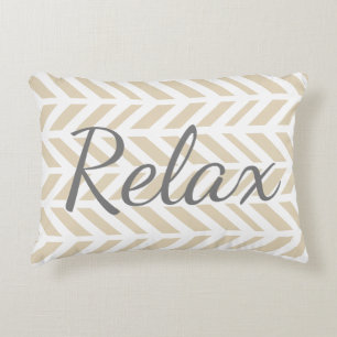 Coussins Décoratifs Relax White Herringbone