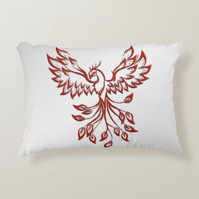 Coussins Décoratifs Renard Phoenix se lève Argent (Devant)