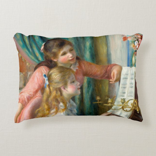 Coussins Décoratifs Renoir Girls at the Piano Impressionism Painting (Devant)