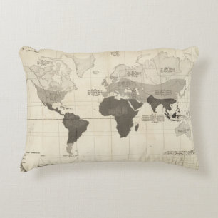 Coussins Décoratifs Répartition géographique de végétation