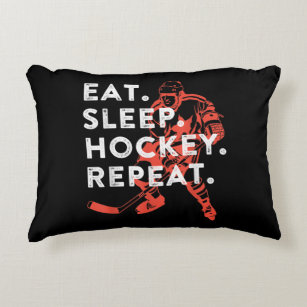 Coussins Décoratifs Répéter le hockey du sommeil - Cadeau