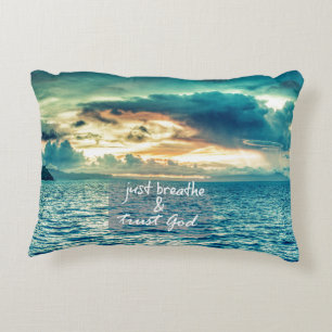 Coussins Décoratifs Respire et faire confiance à Dieu Citation de la f