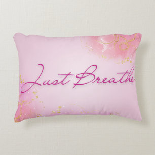Coussins Décoratifs Respirer simplement - Cadeau Sérénité Rose