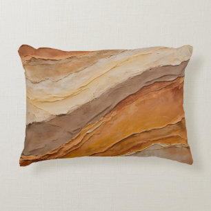 Coussins Décoratifs Résumé Abstrait Brun Terracotta Rouille Orange Brû