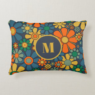 Coussins Décoratifs Retro Garden Fleurs Super 60s les années 70 Motif