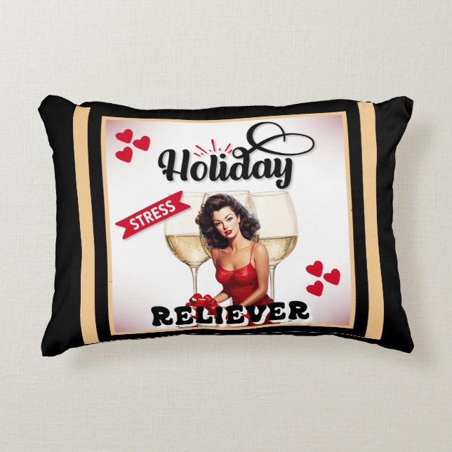 Coussins Décoratifs Retro Holiday Stress Reliever Pinup (Devant)