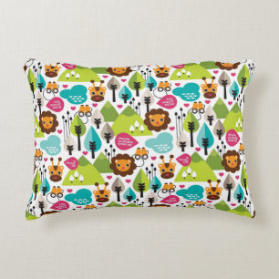 Coussins Décoratifs retro kids safari lion faune