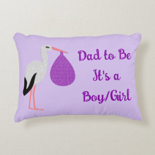 Coussins Décoratifs Révélation du sexe du bébé neutre Violet Bébé Cigo