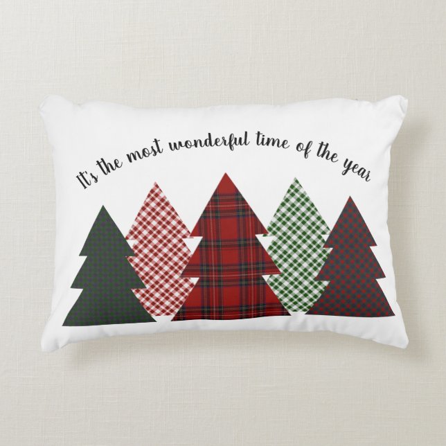 Coussins Décoratifs Réversible Thanksgiving Christmas Farmhouse Plaid (Devant)