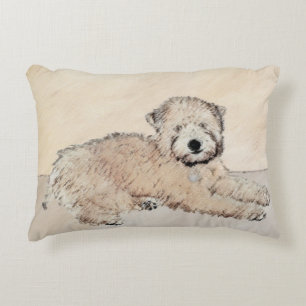 Coussins Décoratifs Revêtu doux Roue Peinture Terrier Art original