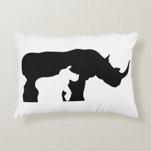 Coussins Décoratifs Rhino noir et blanc