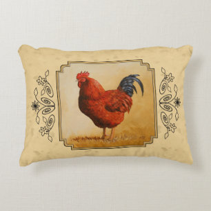 Coussins Décoratifs Rhode Island Red Rooster Yellow Arrière - plan