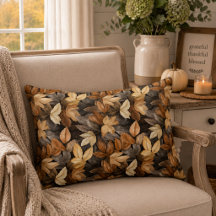 Riche Brun Beige Feuilles D'automne Rustique Ferme