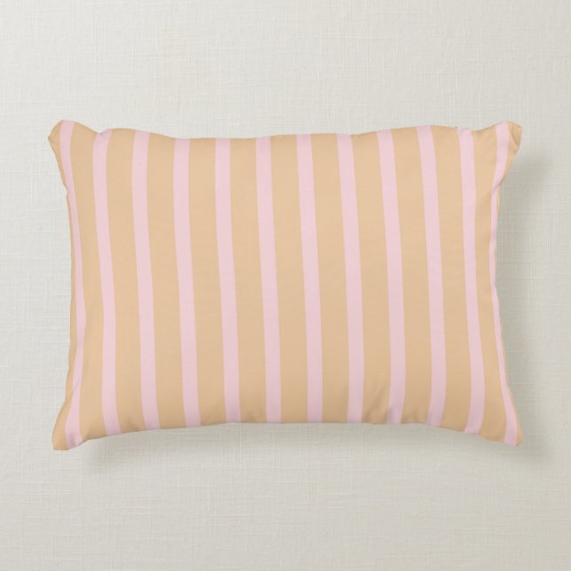 Coussins Décoratifs Rose Bonbon Moderne Rayé (Devant)