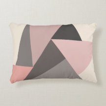 Rose et Gris Géométrique Moderne du Milieu du XXe