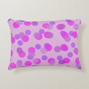 Coussins Décoratifs rose et pois violet