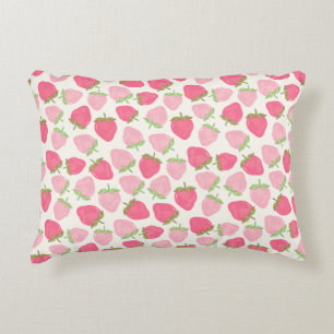 Coussins Décoratifs Rose Féminin Fraise Mignon et Fruité