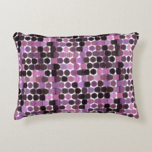 Coussins Décoratifs Rose géométrique rose, mauve et noir