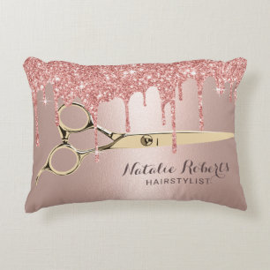 Coussins Décoratifs Rose Gold Parties scintillant Drivers Gold Scissor