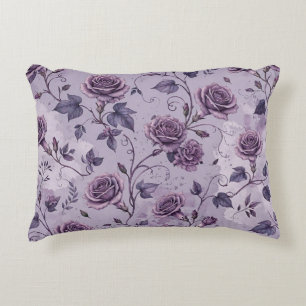 Coussins Décoratifs Rose Lavande Poussiéreuse Teintes Rêveuses Florale