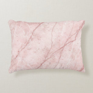 Coussins Décoratifs Rosé Marbre Bio Blush Rose Poudré