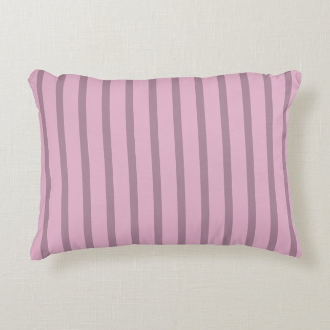 Coussins Décoratifs Rose moderne rayée rose (Devant)