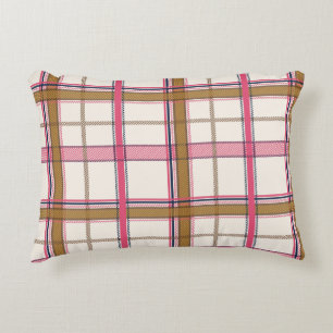 Coussins Décoratifs Rose Pâle Marine Carreaux Esthétique