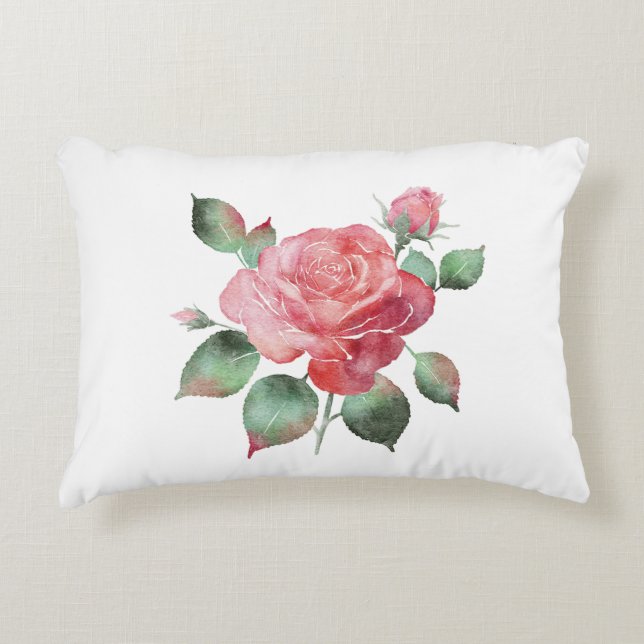 Coussins Décoratifs Rose précis (Devant)