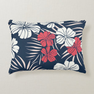 Coussins Décoratifs Rose tropical et floral marine