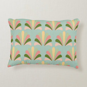 Coussins Décoratifs Rose vert Art déco rétro