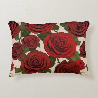 Coussins Décoratifs 	Roses rouges. Arrière - plan floral sans couture.