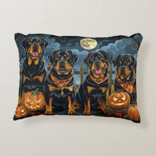 Coussins Décoratifs Rottweiler Halloween Effrayant