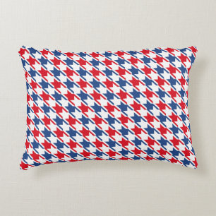 Coussins Décoratifs Rouge blanc et bleu Motif de base répétitive