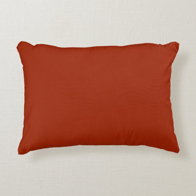 Coussins Décoratifs Rouge brûlé - (couleur solide)  (Devant)