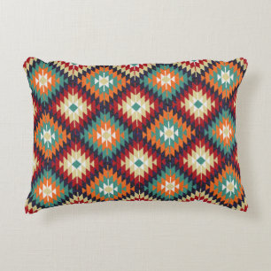 Coussins Décoratifs Rouge vert orange jaune noir blanc oriental Kilim