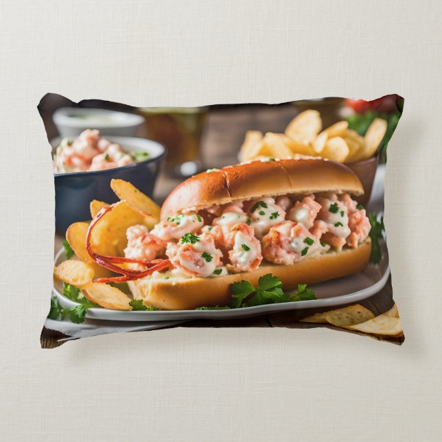 Coussins Décoratifs Rouleau De Homard Et Chips De Pomme De Terre (Devant)