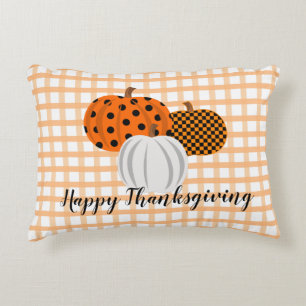 Coussins Décoratifs Rustique Automne Citrouille Bon thanksgiving Plaid