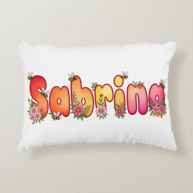 Coussins Décoratifs Sabrina - Personalized Bee Pillow (Devant)