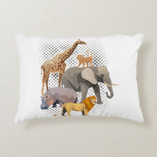 Coussins Décoratifs Safari Squad Africain Safari Animaux Drôle Zoo Ani