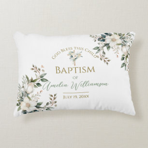 Coussins Décoratifs Sage Green Floral Baptême
