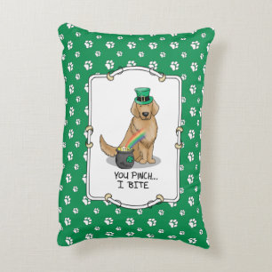 Coussins Décoratifs Saint Patrick's Day Golden Retriever Chien