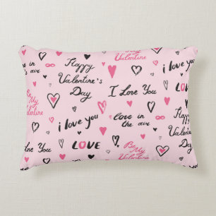 Coussins Décoratifs Saint-Valentin : Arrière - plan "Je t'aime".