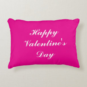 Coussins Décoratifs Saint Valentin Script romantique Hot Pink mignonne